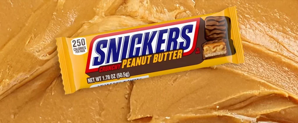 Snickers Crunchy Peanut Butter Candy Bar Packaging
