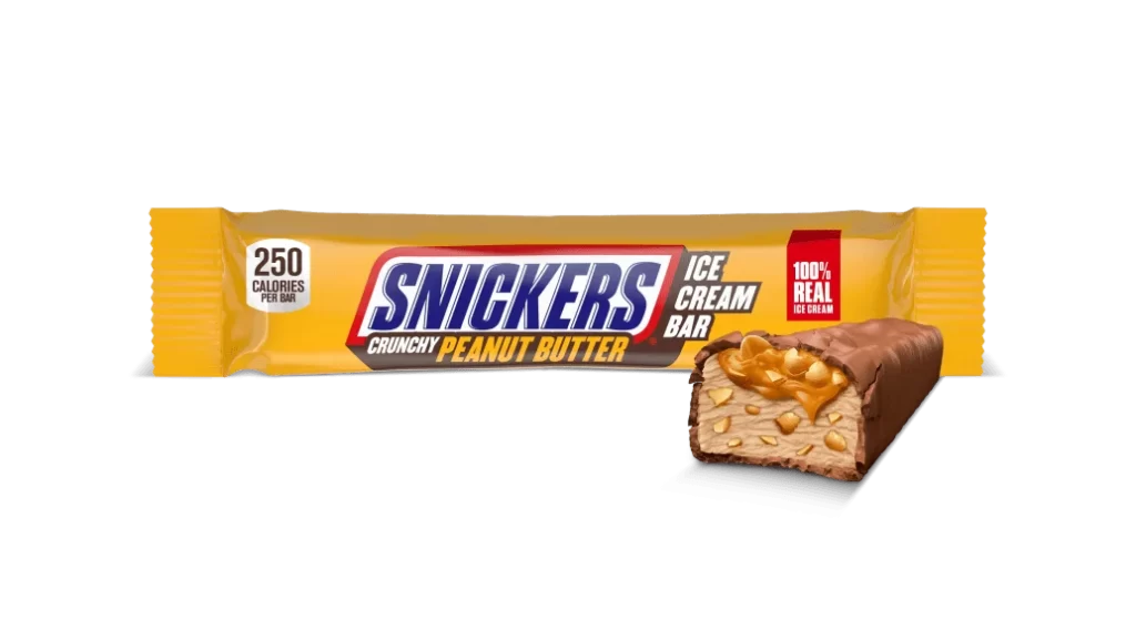 Snickers Crunchy Peanut Butter Ice Cream Bar Packaging