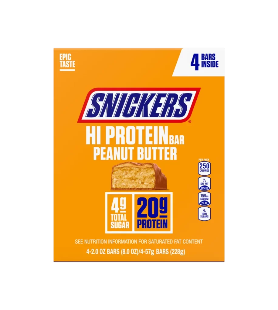 Snickers Hi Protein Bar Peanut Butter Packaging