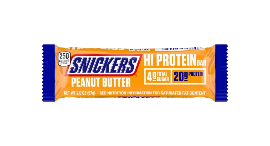 Snickers Hi Protein Peanut Butter Bar Packaging