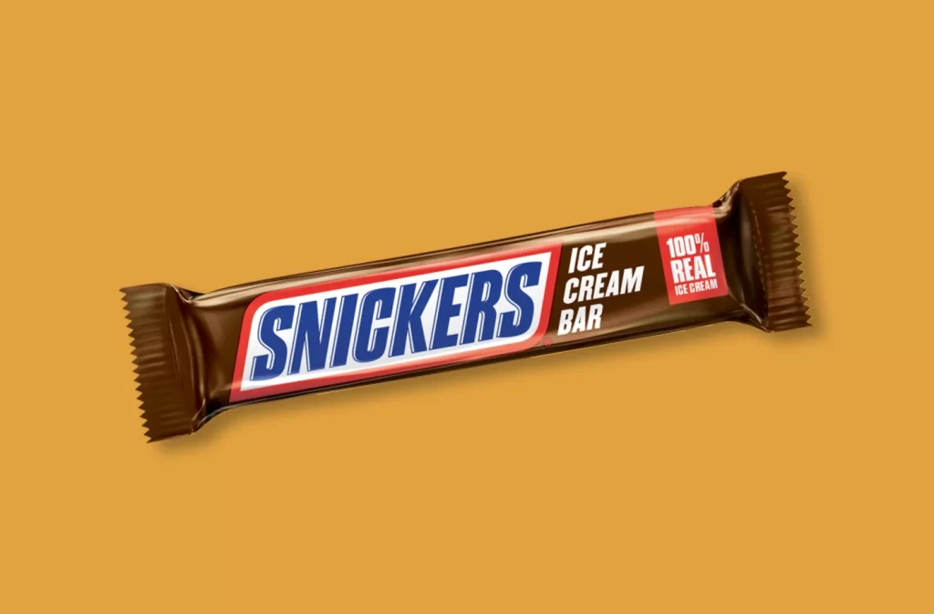 Snickers Ice Cream Bar Packaged Product Shot