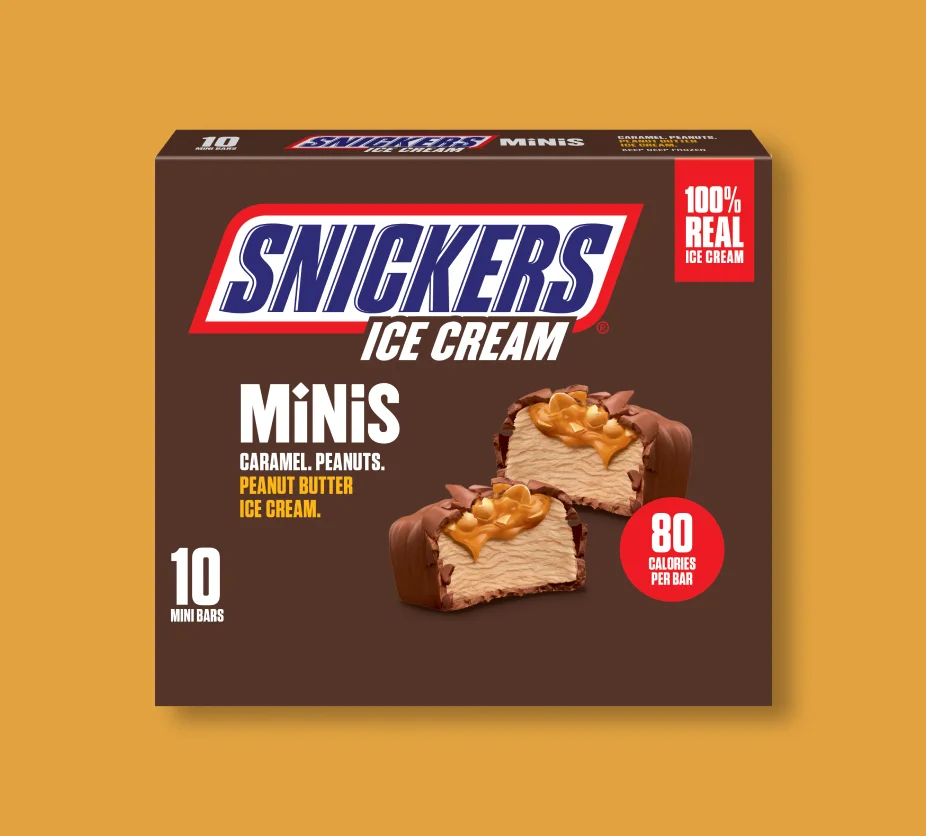 Snickers Ice Cream Minis Packaged Product Shot