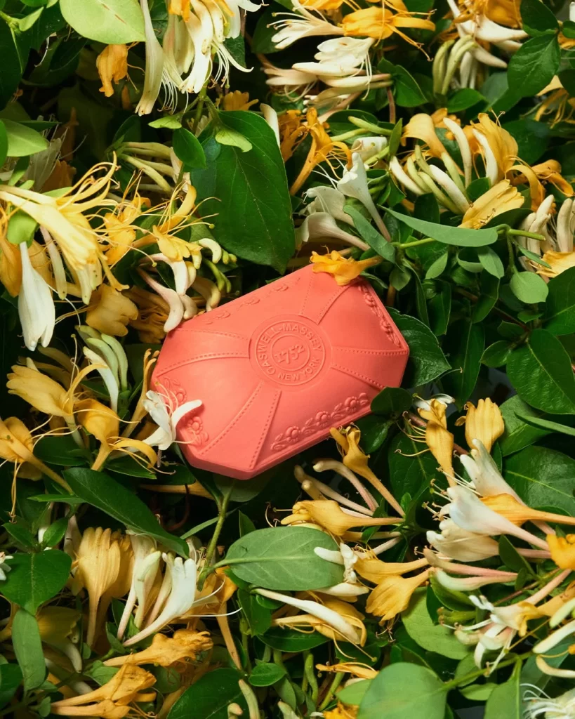 Soap Bar Among Flowers