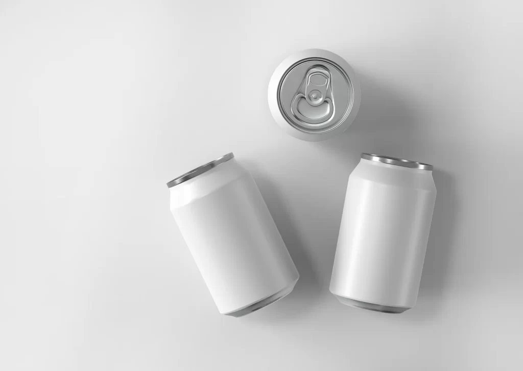 Soft Drink Can Mockup Three Cans