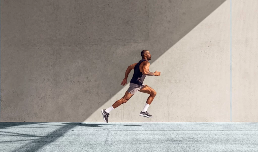 Solo Runner Sprint Training Photography