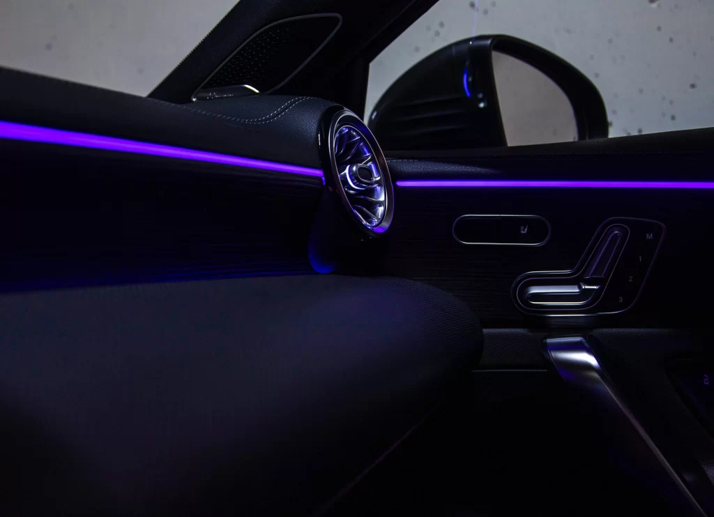 Sports Car Black Interior Door Panel