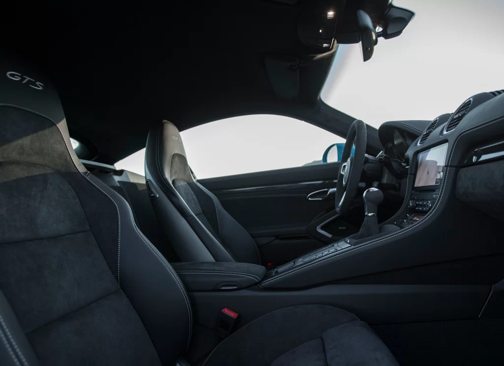 Sports Car Interior Steering Wheel Detail