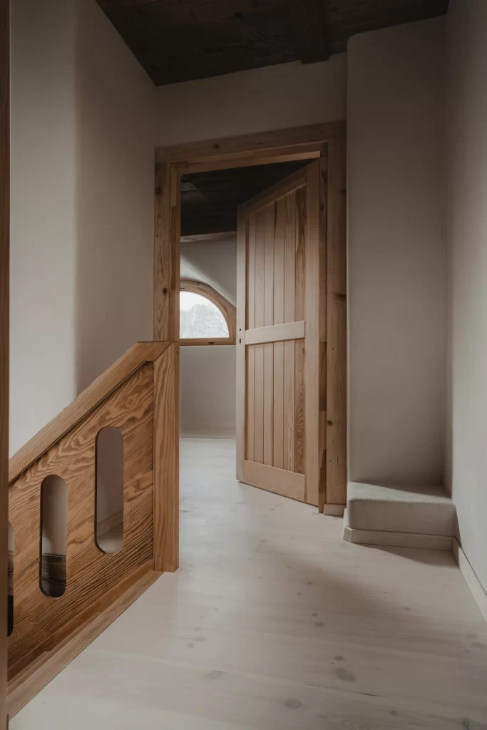 Staircase Wood Railing Light Interior