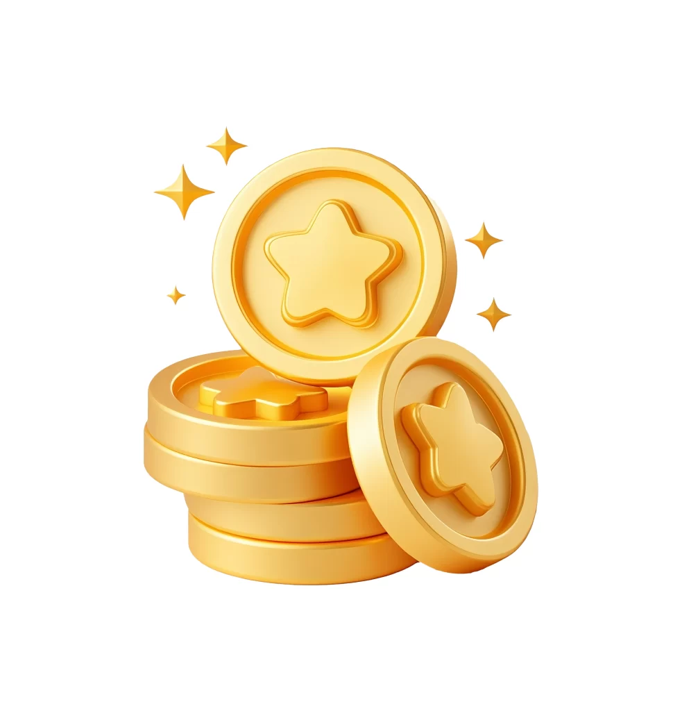 Star Coins Sparkle Render