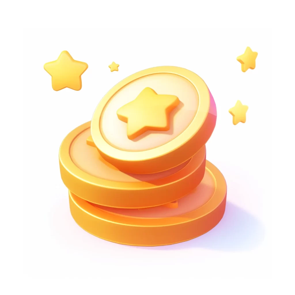 Star Coins Stack Sparkle