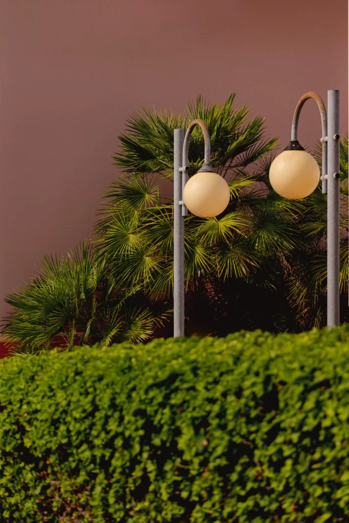 Street Lamps and Greenery Landscape Architecture