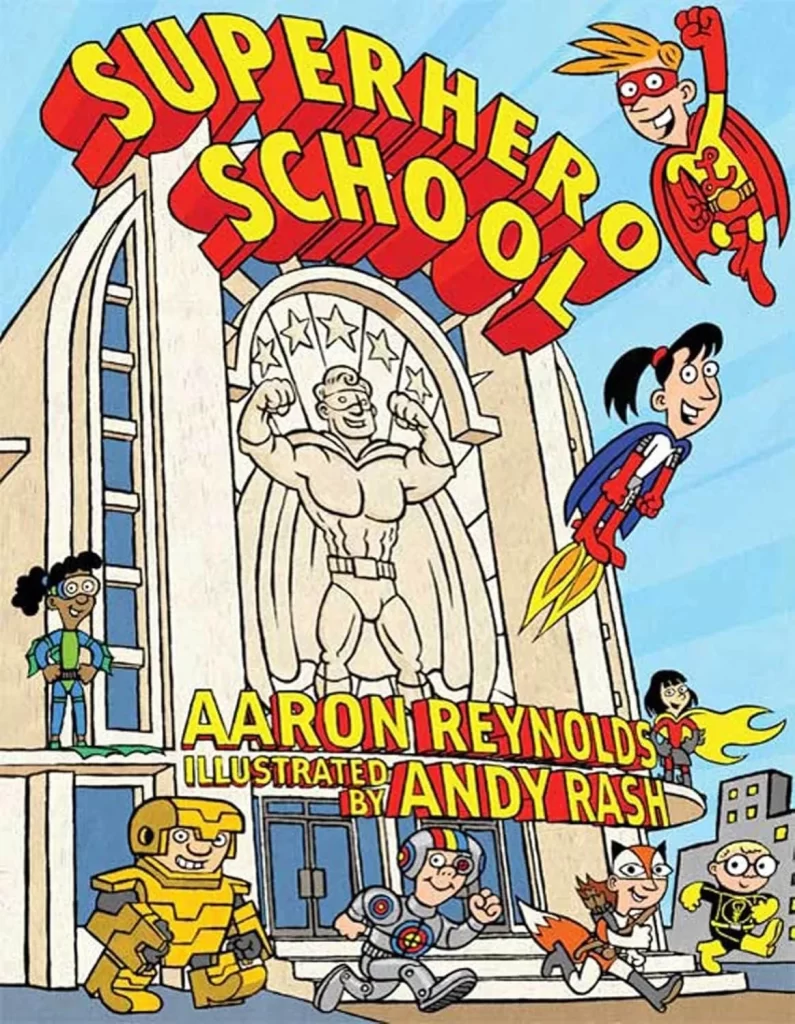 Superhero School Childrens Book Cover Art