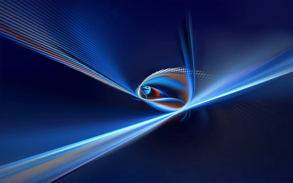 Swirling Vortex Tunnel Dark Blue Abstract Render