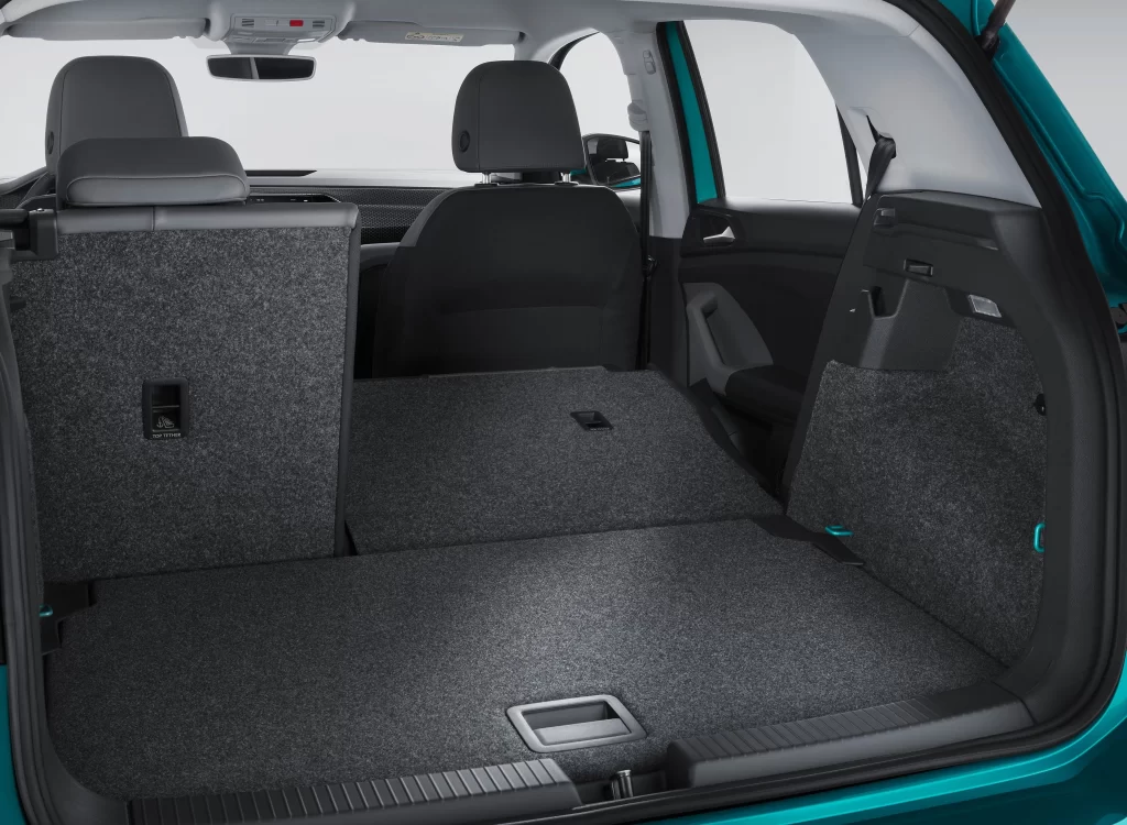Teal Car Rear Seats and Trunk Photography