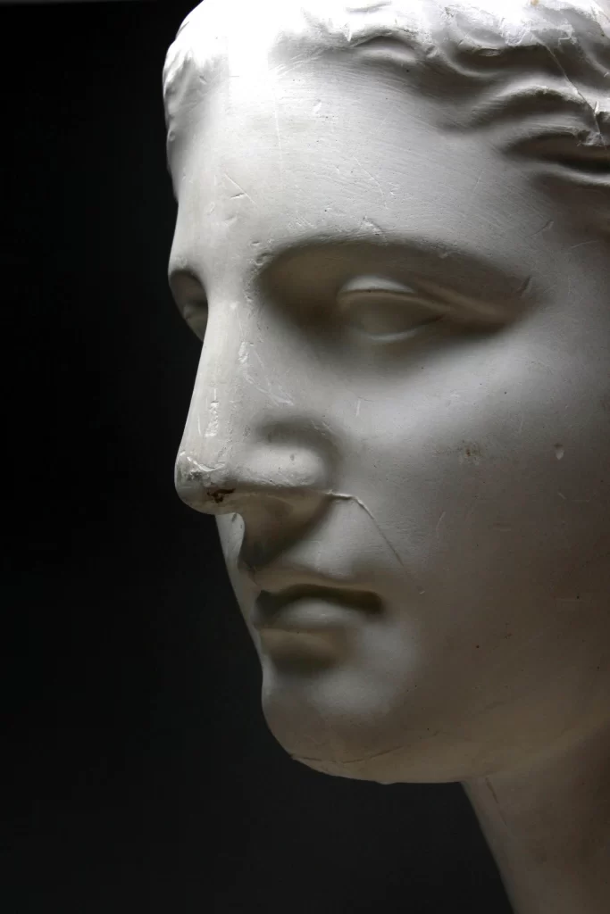 White Plaster Bust