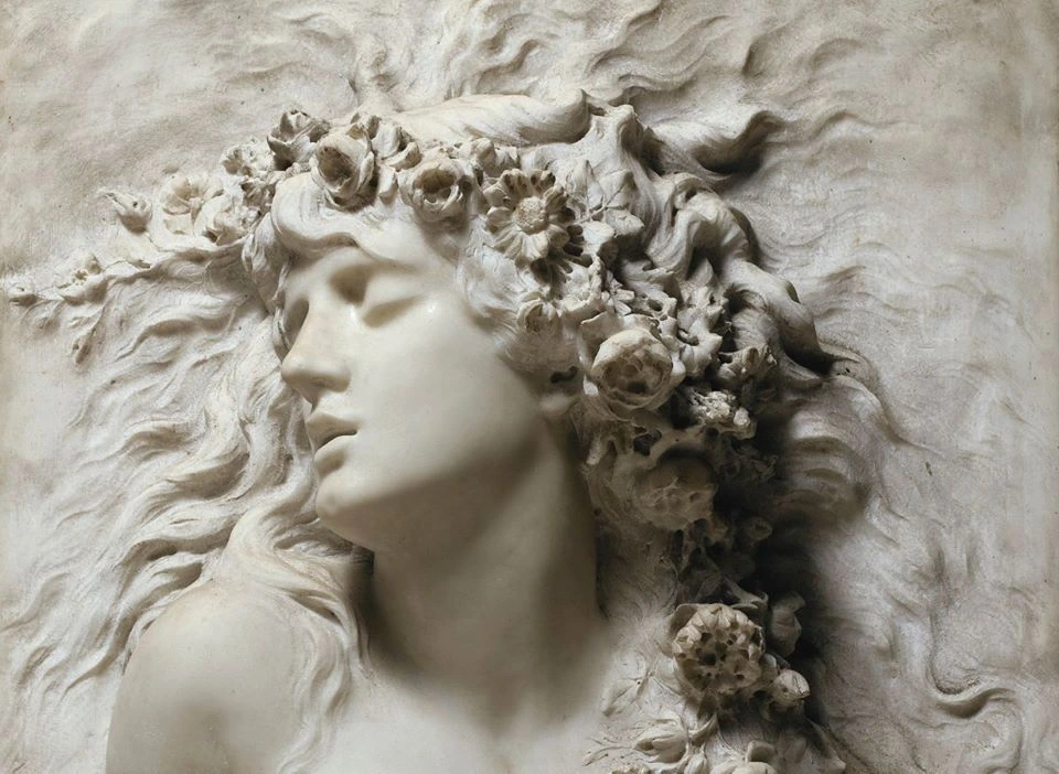 White Plaster Bust