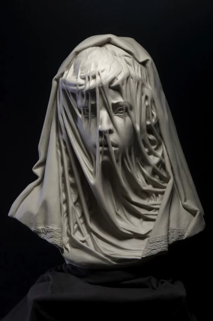 White Plaster Bust