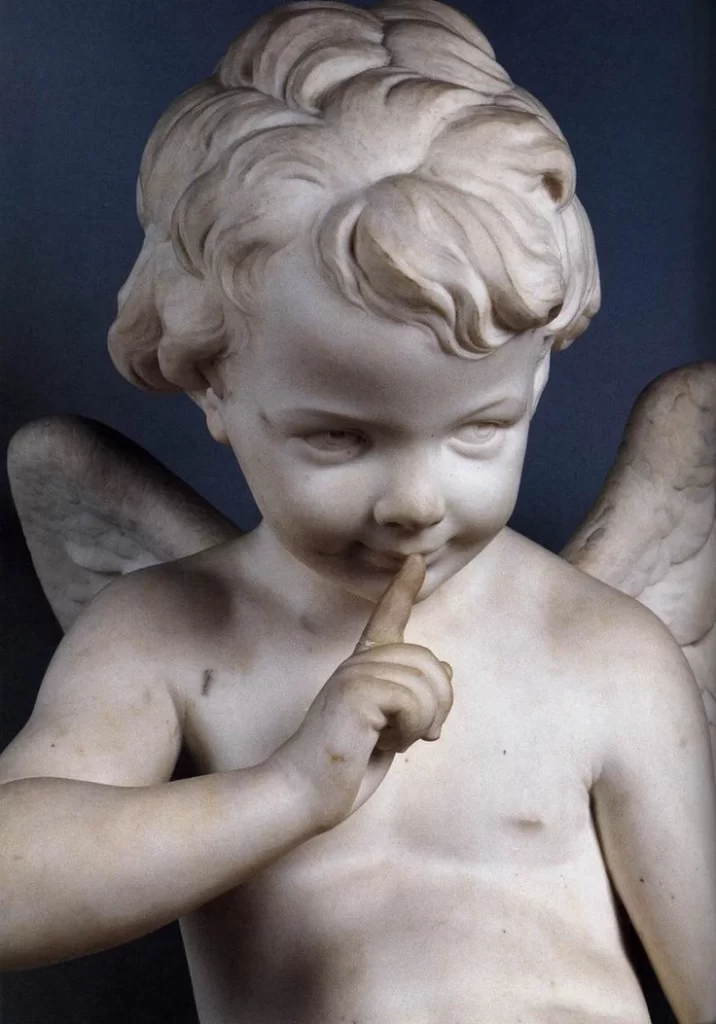 Marble Cherub Sculpture Wings