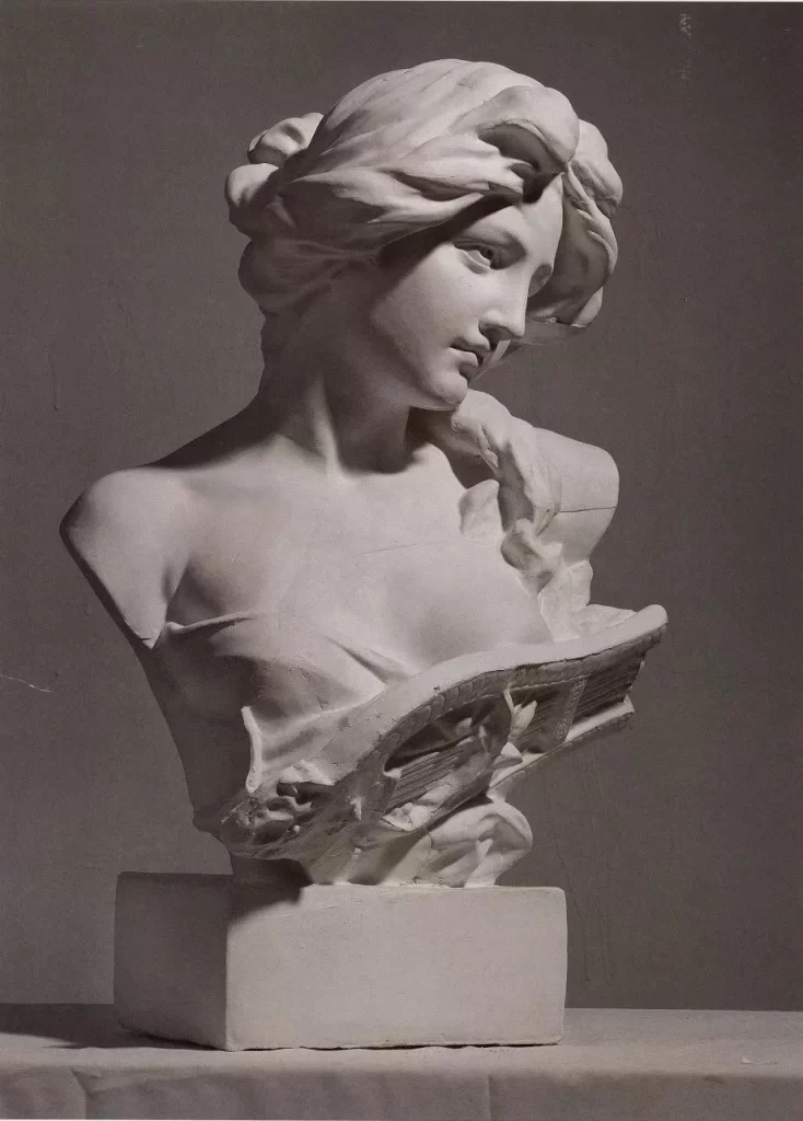 White Plaster Bust