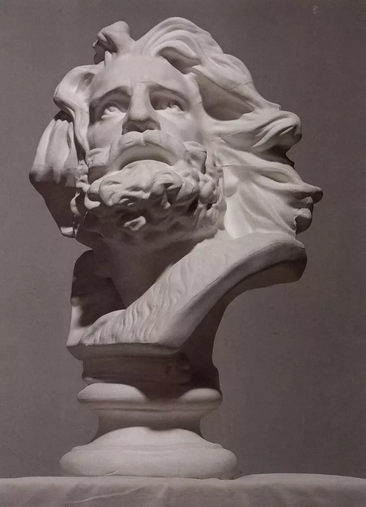 White Plaster Bust Sculpture