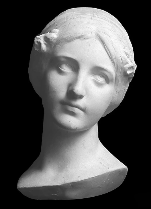 White Plaster Bust