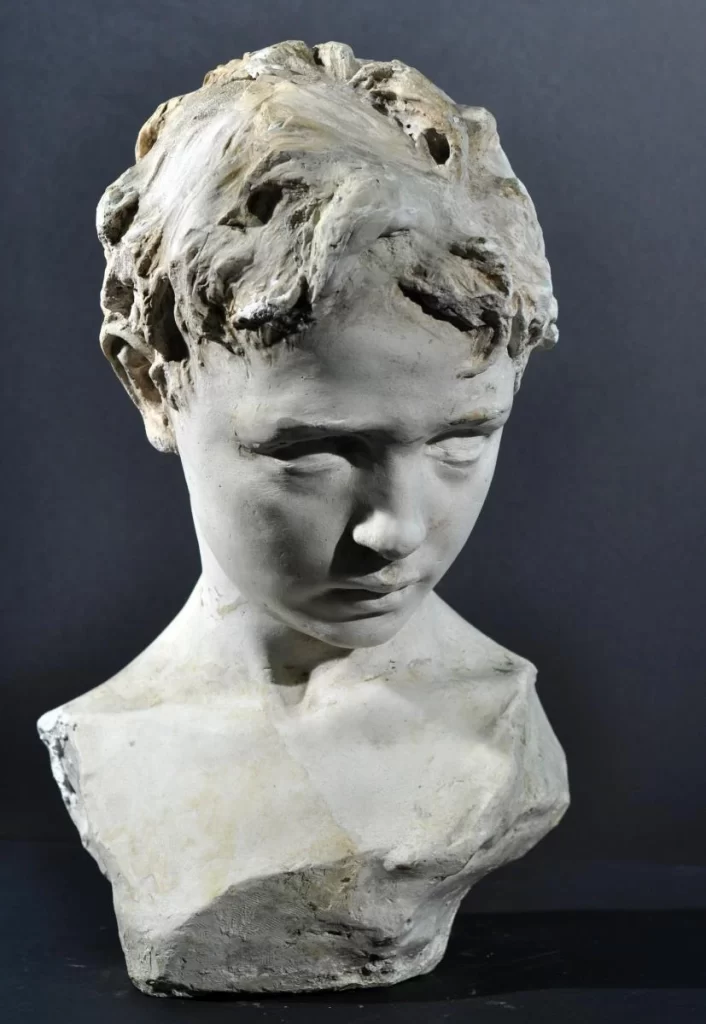 Marble Human Bust Dark Background