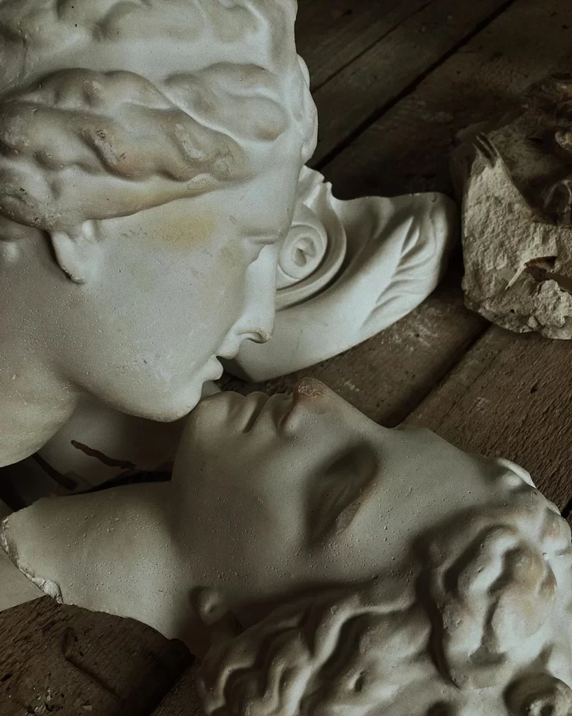 White Plaster Bust