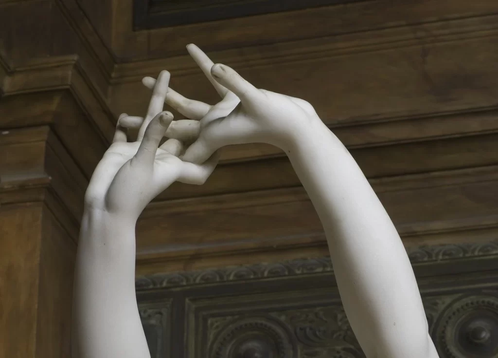 Marble Hands Gesture Sculpture