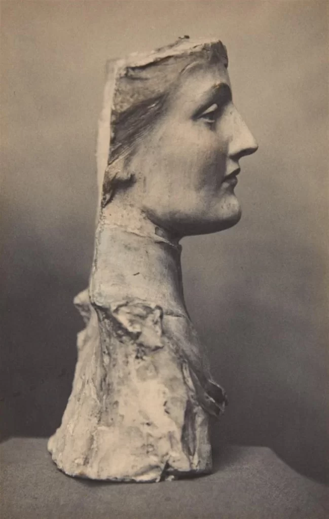 White Plaster Bust