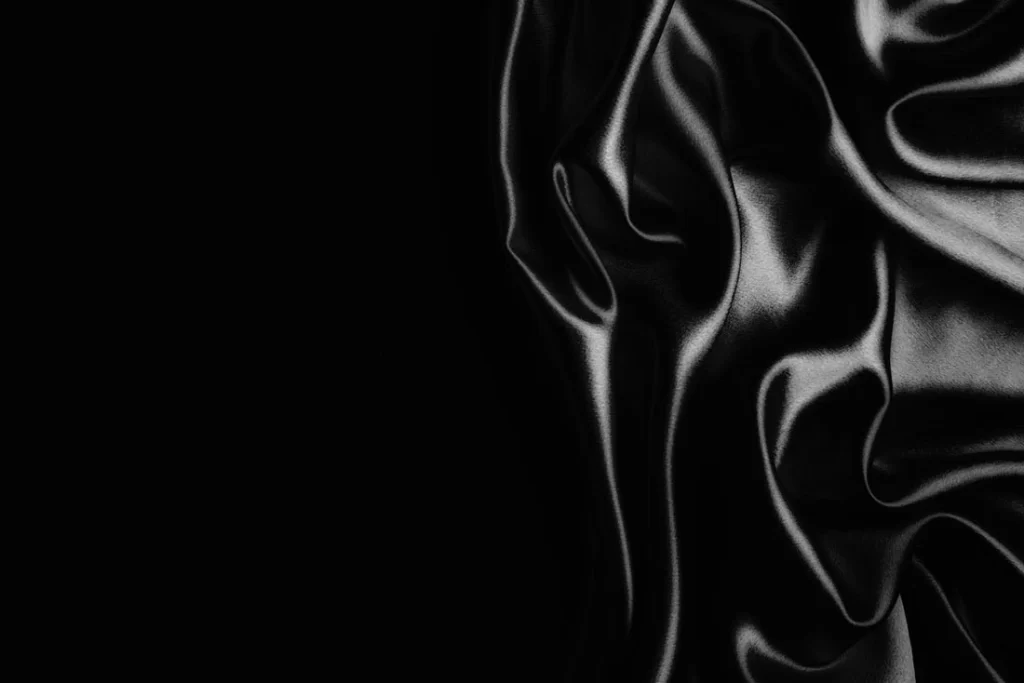 Flowing Fabric Abstract Black White