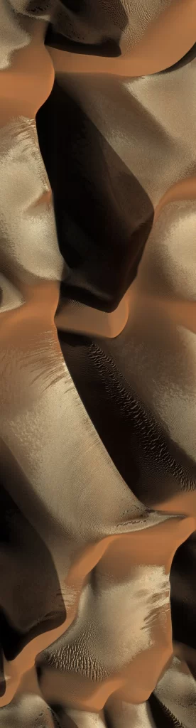 Desert Sand Dunes Shadowed Terrain
