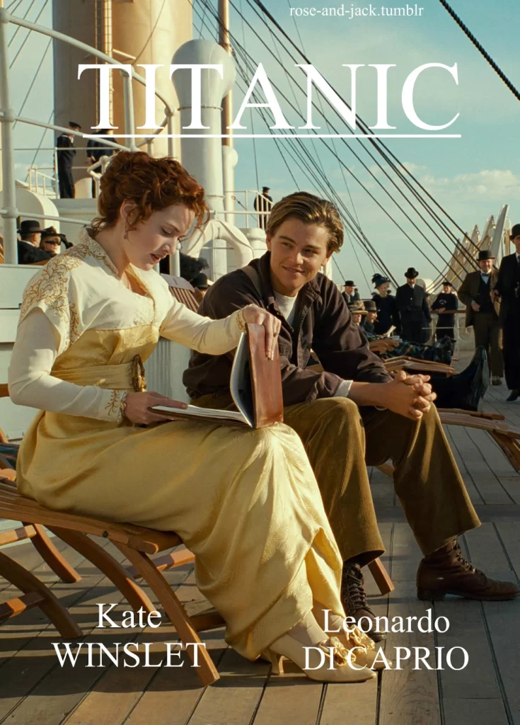 Titanic Deck Couple Warm Poster View
