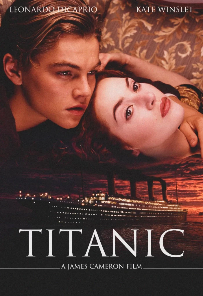 Titanic Movie Poster Dark Warm Uppercase View