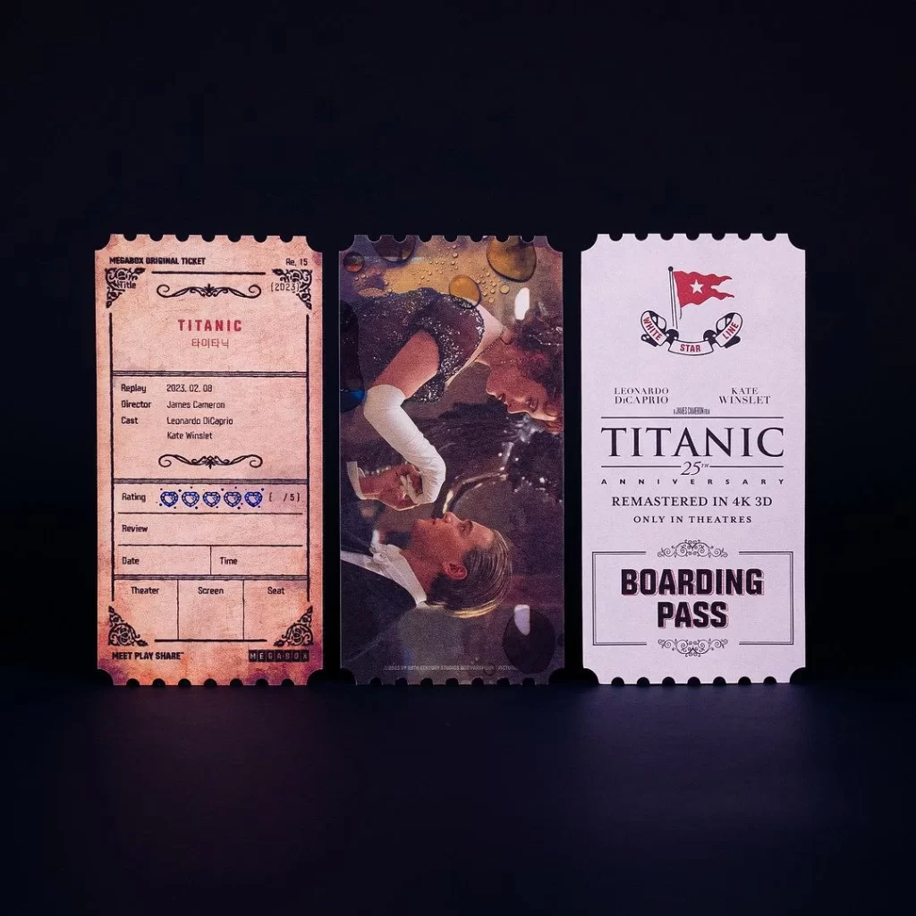 Titanic Movie Poster Pale Pink Minimal View