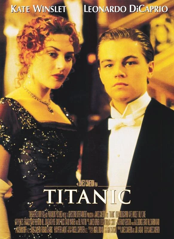 Titanic Movie Poster Yellow Black Bold View