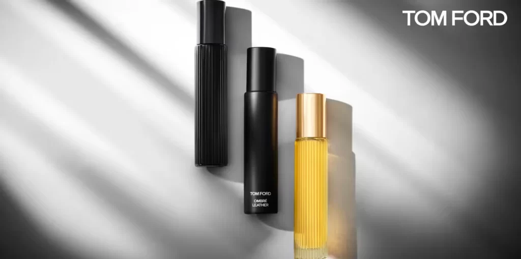 Tom Ford Perfume Bottle Flat Lay