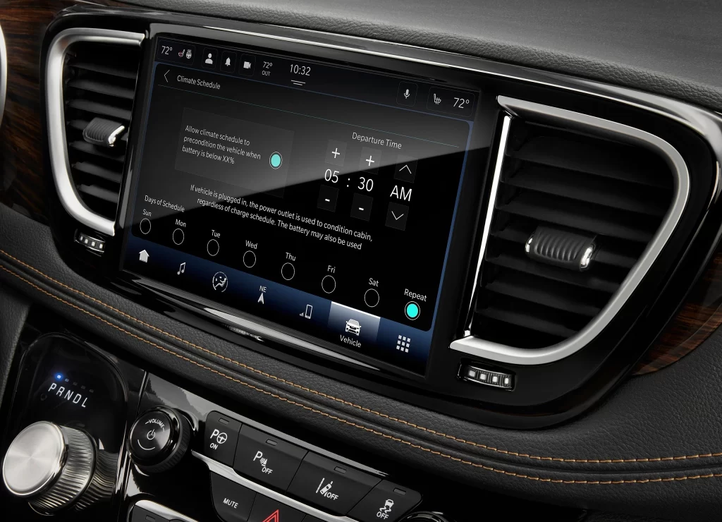 Touchscreen Dashboard Interface Close Up