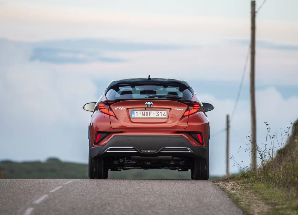 Toyota C HR Rear View Red Car Photography