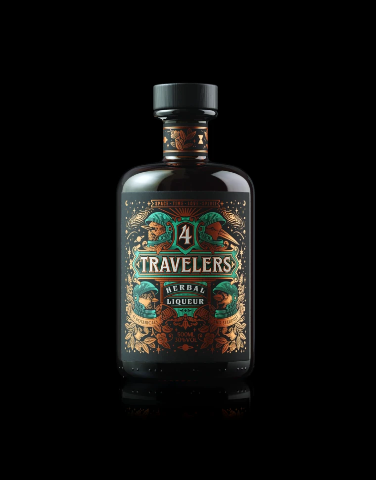 Travelers Herbal Liqueur Bottle