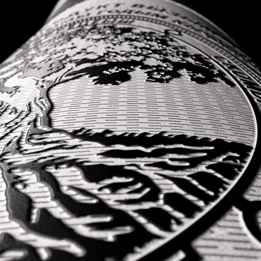 Wave Pattern Vintage Vodka Label