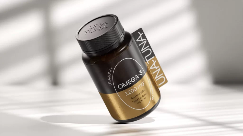 Unatuna Omega-3 supplement Bottle