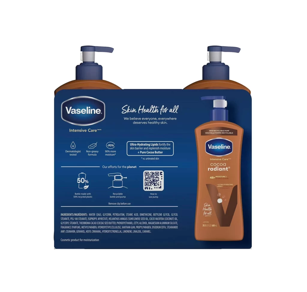Vaseline Body Lotion Bottle Lineup