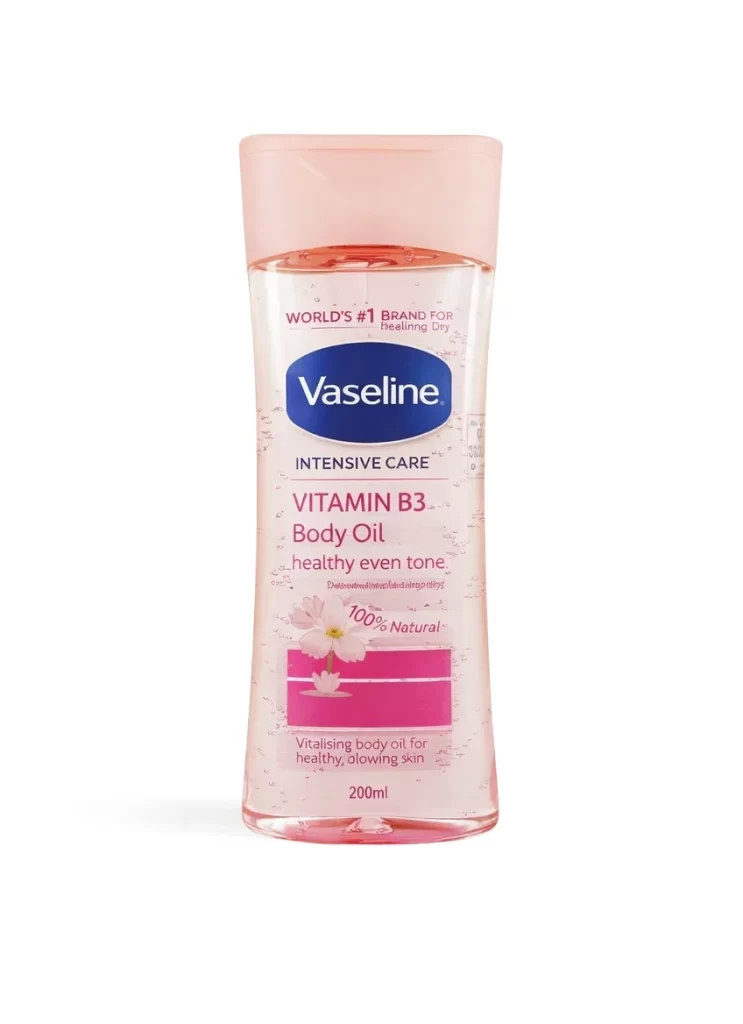 Vaseline Body Oil Bottle View