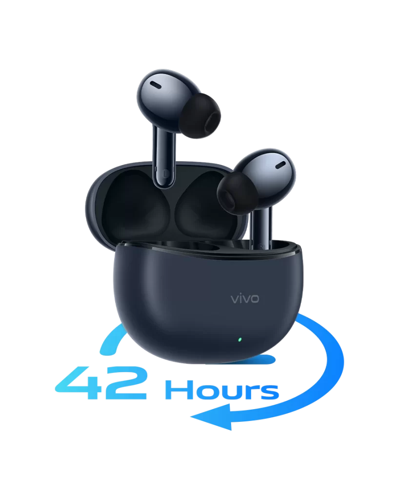 Vivo Earbuds Black Case Open