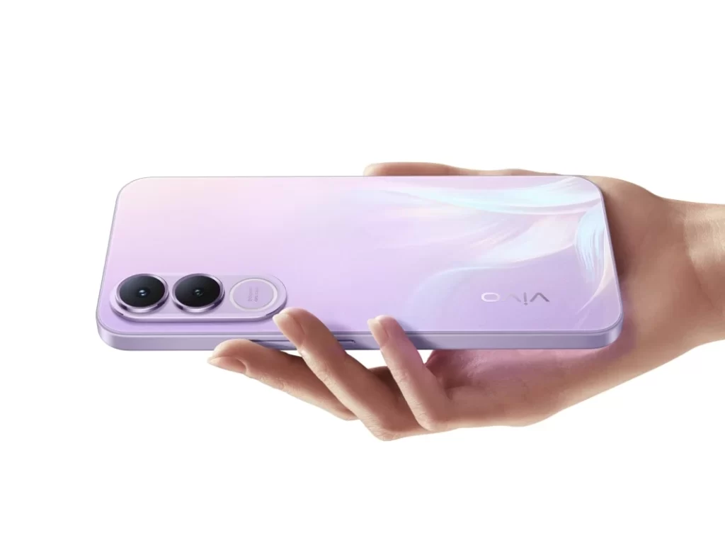 Vivo Phone Purple Back Hands