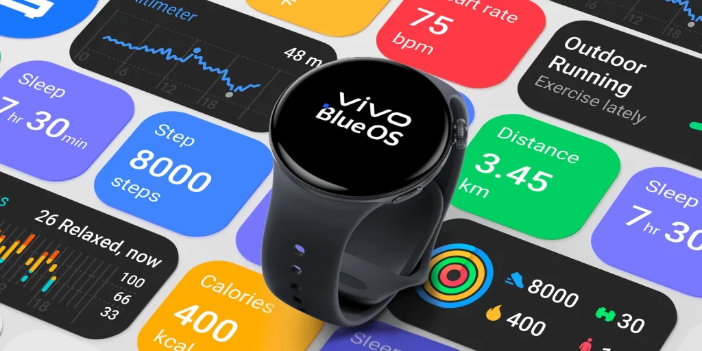 Vivo Smartwatch BlueOS Health Screen UI