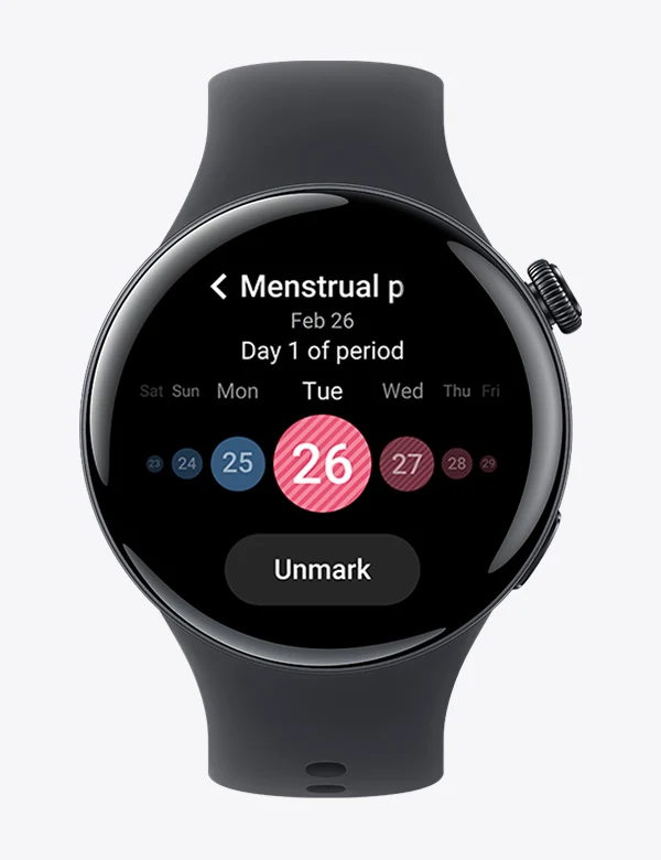 Vivo Smartwatch Menstrual Cycle Screen UI