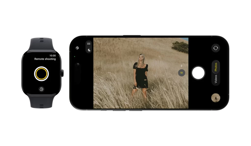 Vivo Smartwatch Remote Shooting Screen UI