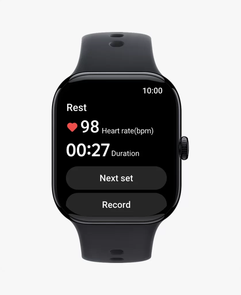 Vivo Smartwatch Workout Rest Screen UI