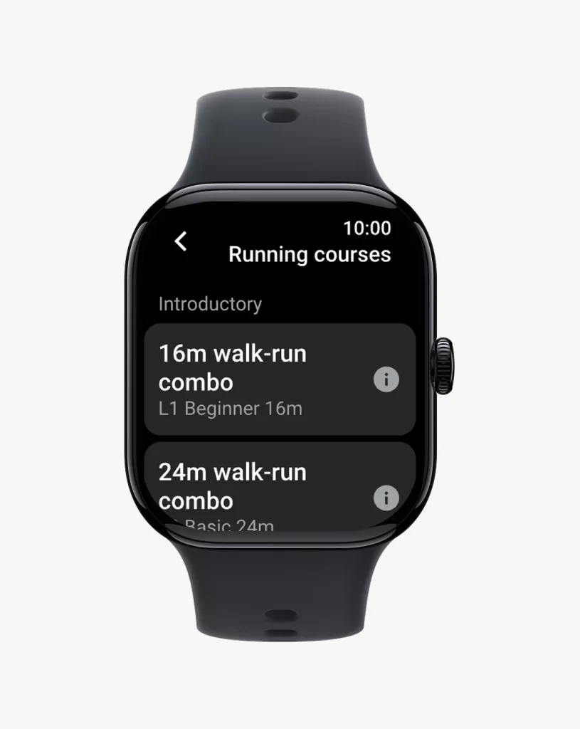 Vivo Smartwatch Running Course Screen UI